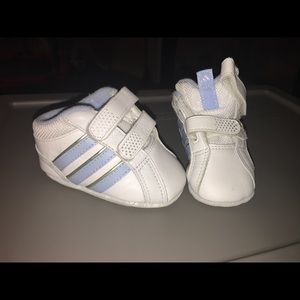 2 pairs Adidas crib shoes size 1 vintage